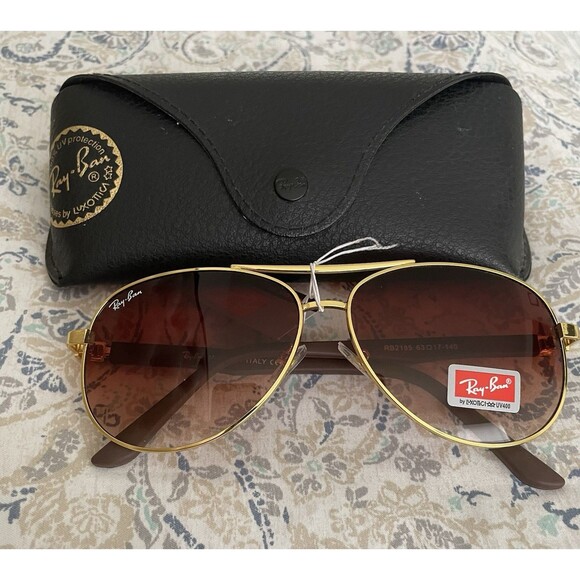 Ray-Ban Other - RAY-BAN Men’s RB 2185 63 17-140 GOLD FRAMES SUNGLASSES NEW With Case